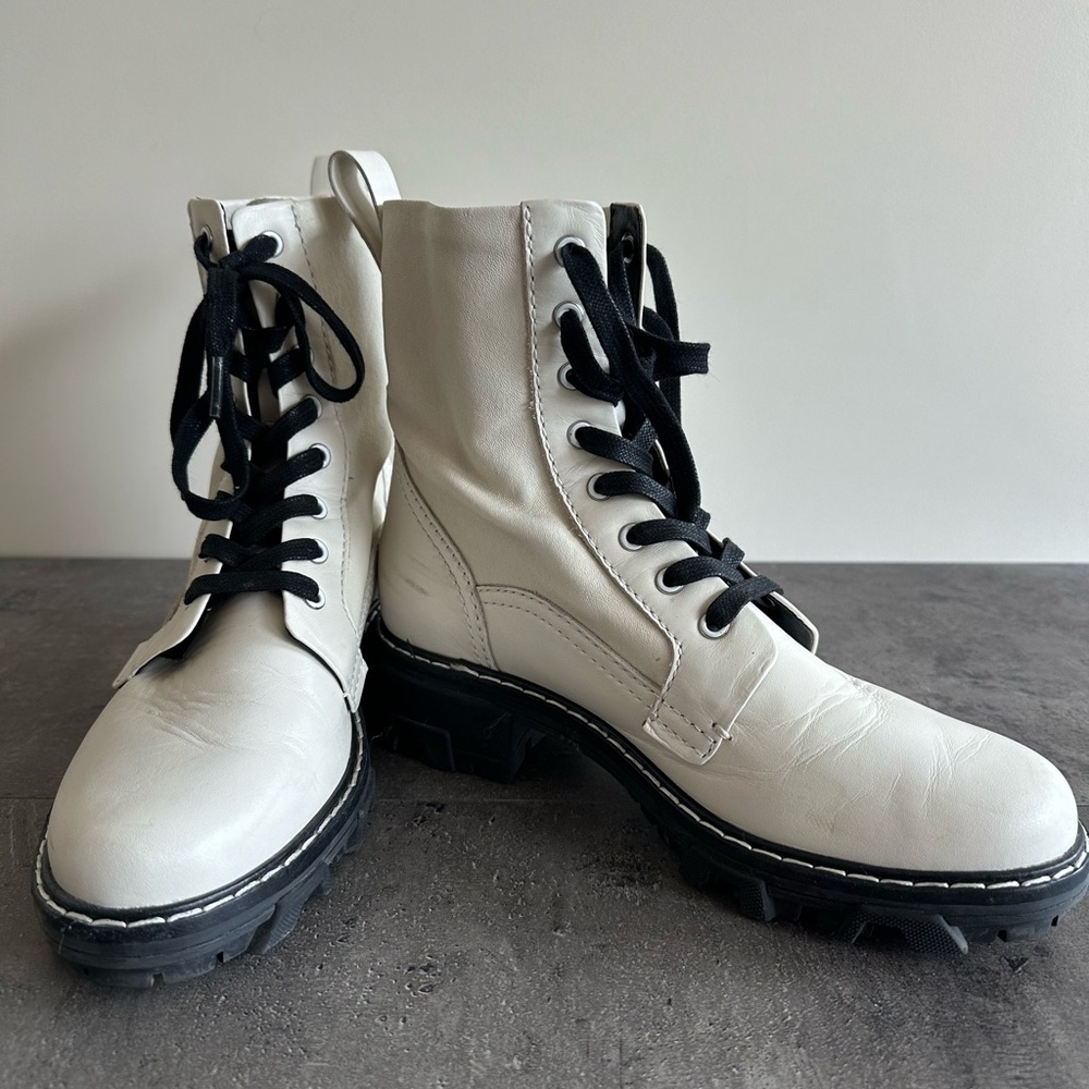 White leather Rag & Bone boots